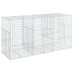vidaXL Coș gabion cu capac, 300x100x150 cm, fier galvanizat