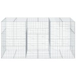 vidaXL Coș gabion cu capac, 300x100x150 cm, fier galvanizat