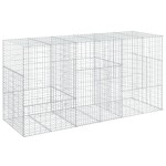 vidaXL Coș gabion cu capac, 300x100x150 cm, fier galvanizat