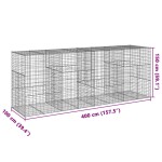 vidaXL Coș gabion cu capac, 400x100x150 cm, fier galvanizat vidaXL Coș gabion cu capac, 400x100x150 cm, fier galvanizat
