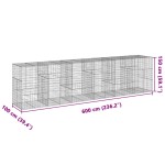 vidaXL Coș gabion cu capac, 600x100x150 cm, fier galvanizat vidaXL Coș gabion cu capac, 600x100x150 cm, fier galvanizat