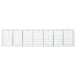 vidaXL Coș gabion cu capac, 700x100x150 cm, fier galvanizat