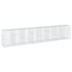 vidaXL Coș gabion cu capac, 800x100x150 cm, fier galvanizat