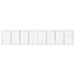 vidaXL Coș gabion cu capac, 800x100x150 cm, fier galvanizat