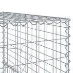 vidaXL Coș gabion cu capac, 800x100x150 cm, fier galvanizat