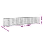 vidaXL Coș gabion cu capac, 900x100x150 cm, fier galvanizat vidaXL Coș gabion cu capac, 900x100x150 cm, fier galvanizat