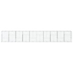 vidaXL Coș gabion cu capac, 1000x100x150 cm, fier galvanizat vidaXL Coș gabion cu capac, 1000x100x150 cm, fier galvanizat