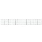 vidaXL Coș gabion cu capac, 1100x100x150 cm, fier galvanizat