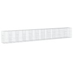 vidaXL Coș gabion cu capac, 1100x100x150 cm, fier galvanizat