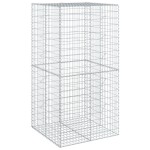 vidaXL Coș gabion cu capac, 100x100x200 cm, fier galvanizat