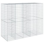 vidaXL Coș gabion cu capac, 250x100x200 cm, fier galvanizat vidaXL Coș gabion cu capac, 250x100x200 cm, fier galvanizat