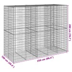 vidaXL Coș gabion cu capac, 250x100x200 cm, fier galvanizat vidaXL Coș gabion cu capac, 250x100x200 cm, fier galvanizat