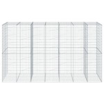 vidaXL Coș gabion cu capac, 350x100x200 cm, fier galvanizat