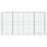 vidaXL Coș gabion cu capac, 400x100x200 cm, fier galvanizat