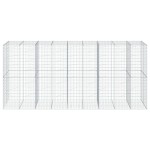 vidaXL Coș gabion cu capac, 450x100x200 cm, fier galvanizat