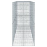 vidaXL Coș gabion cu capac, 450x100x200 cm, fier galvanizat