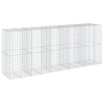 vidaXL Coș gabion cu capac, 500x100x200 cm, fier galvanizat