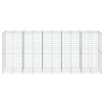 vidaXL Coș gabion cu capac, 500x100x200 cm, fier galvanizat