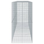 vidaXL Coș gabion cu capac, 500x100x200 cm, fier galvanizat
