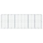 vidaXL Coș gabion cu capac, 600x100x200 cm, fier galvanizat vidaXL Coș gabion cu capac, 600x100x200 cm, fier galvanizat