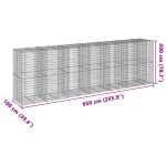 vidaXL Coș gabion cu capac, 650x100x200 cm, fier galvanizat vidaXL Coș gabion cu capac, 650x100x200 cm, fier galvanizat