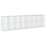 vidaXL Coș gabion cu capac, 750x100x200 cm, fier galvanizat
