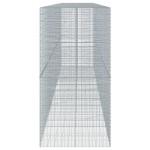 vidaXL Coș gabion cu capac, 750x100x200 cm, fier galvanizat