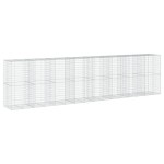 vidaXL Coș gabion cu capac, 800x100x200 cm, fier galvanizat