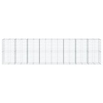 vidaXL Coș gabion cu capac, 800x100x200 cm, fier galvanizat