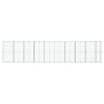 vidaXL Coș gabion cu capac, 950x100x200 cm, fier galvanizat