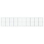 vidaXL Coș gabion cu capac, 1000x100x200 cm, fier galvanizat vidaXL Coș gabion cu capac, 1000x100x200 cm, fier galvanizat