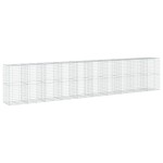 vidaXL Coș gabion cu capac, 1000x100x200 cm, fier galvanizat vidaXL Coș gabion cu capac, 1000x100x200 cm, fier galvanizat