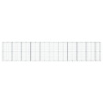 vidaXL Coș gabion cu capac, 1050x100x200 cm, fier galvanizat