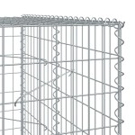 vidaXL Coș gabion cu capac, 1050x100x200 cm, fier galvanizat