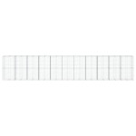 vidaXL Coș gabion cu capac, 1100x100x200 cm, fier galvanizat vidaXL Coș gabion cu capac, 1100x100x200 cm, fier galvanizat