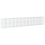 vidaXL Coș gabion cu capac, 1200x100x200 cm, fier galvanizat