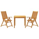 vidaXL Set mobilier de grădină, 3 piese, lemn masiv de acacia vidaXL Set mobilier de grădină, 3 piese, lemn masiv de acacia