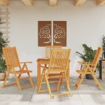 vidaXL Set mobilier de grădină, 5 piese, 85x85x74 cm, lemn masiv de acacia