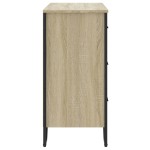 vidaXL Comodă cu sertare, stejar sonoma 91x35,5x74,5 cm lemn prelucrat vidaXL Comodă cu sertare, stejar sonoma 91x35,5x74,5 cm lemn prelucrat