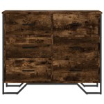 vidaXL Comodă cu sertare stejar fumuriu 91x35,5x74,5 cm lemn prelucrat vidaXL Comodă cu sertare stejar fumuriu 91x35,5x74,5 cm lemn prelucrat