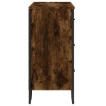 vidaXL Comodă cu sertare stejar fumuriu 91x35,5x74,5 cm lemn prelucrat vidaXL Comodă cu sertare stejar fumuriu 91x35,5x74,5 cm lemn prelucrat