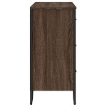 vidaXL Comodă cu sertare, stejar maro 91x35,5x74,5 cm lemn prelucrat vidaXL Comodă cu sertare, stejar maro 91x35,5x74,5 cm lemn prelucrat