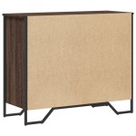 vidaXL Comodă cu sertare, stejar maro 91x35,5x74,5 cm lemn prelucrat vidaXL Comodă cu sertare, stejar maro 91x35,5x74,5 cm lemn prelucrat