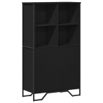 vidaXL Dulap înalt, negru, 79,5x35,5x137,5 cm, lemn prelucrat