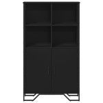 vidaXL Dulap înalt, negru, 79,5x35,5x137,5 cm, lemn prelucrat