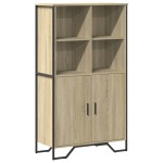 vidaXL Dulap înalt, stejar sonoma, 79,5x35,5x137,5 cm, lemn prelucrat