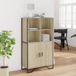 vidaXL Dulap înalt, stejar sonoma, 79,5x35,5x137,5 cm, lemn prelucrat