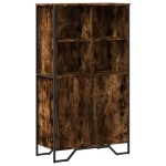 vidaXL Dulap înalt, stejar fumuriu, 79,5x35,5x137,5 cm, lemn prelucrat