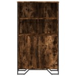 vidaXL Dulap înalt, stejar fumuriu, 79,5x35,5x137,5 cm, lemn prelucrat