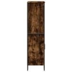 vidaXL Dulap înalt, stejar fumuriu, 79,5x35,5x137,5 cm, lemn prelucrat